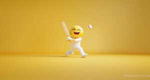 Emoji Playing Cricket Facebook Cover & Phone Wallpaper