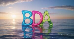 BDA Gel Letters On Ocean Facebook Cover & Phone Wallpaper