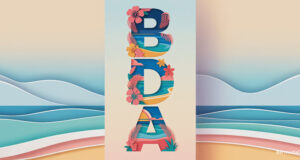 BDA Bloom Cutout Design Facebook Cover & Phone Wallpaper