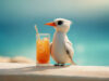 Baby Longtail Having A Swizzle Facebook Cover & Phone Wallpaper