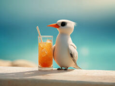 Baby Longtail Having A Swizzle Facebook Cover & Phone Wallpaper