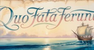 Digital Painting Of Quo Fata Ferunt Facebook Cover & Phone Wallpaper
