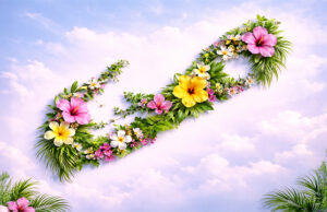 Floral Shape Of Bermuda Facebook Cover & Phone Wallpaper