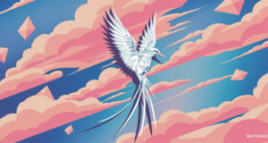 Origami Longtail Bird Bermuda Art Facebook Cover & Phone Wallpaper