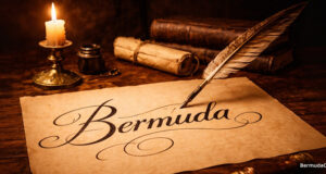 Antique Calligraphy Bermuda Facebook Cover & Phone Wallpaper