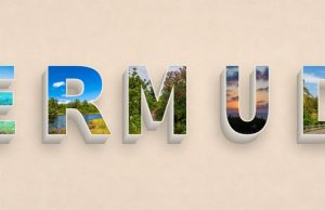 Bermuda Scenic Letters Facebook Cover & Phone Wallpaper