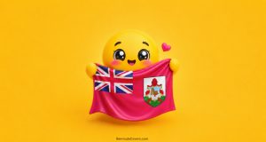 Emoji Loves Bermuda Facebook Cover & Phone Wallpaper